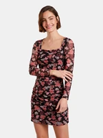 Pink-Black Women Floral Sheath Dress Desigual Roma - Women