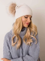 RUE PARIS Beige winter beanie