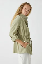 Koton Seasonal Zippered Coat With A Silk Look