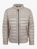 Light gray men's quilted jacket Guess - Men