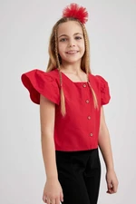 DEFACTO Girl's Short Sleeve Blouse