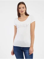 Cream women's T-shirt ONLY Helena - Women