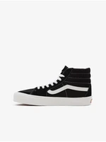 Black Ankle Sneakers with Leather Details VANS SK8-Hi - Women