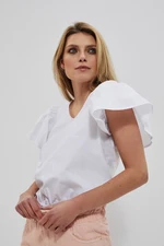 Shirt with puffed sleeves