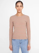 Brown Striped T-Shirt Noisy May Stevie - Women