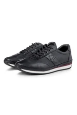 Ducavelli Stripe Genuine Leather Men's Casual Shoes, Casual Shoes, 100% Leather Shoes, All Seasons Shoes.