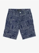 Dark Blue Boys Patterned Shorts Guess - Boys