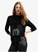 Black Desigual Mickey Patch Denim Womens Sweater - Women