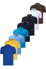 OCTAL SET T8594 DEWBERRY MENS T-SHIRT-BLACK-WHITE-NAVY BLUE-BLUE-COFFEE-LIGHT BLUE-YELLOW-SAKS