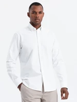 Ombre Oxford REGULAR men's fabric shirt - white