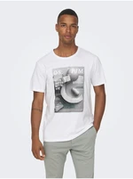 White Men's T-Shirt ONLY & SONS Todd - Men