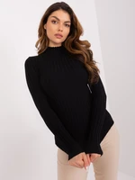 Black classic turtleneck sweater