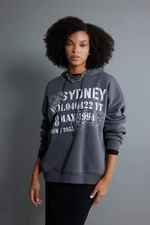 DEFACTO Oversize Fit Printed Long Sleeve Sweatshirt