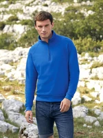 Blue Men's Sweatshirt Zip Neck Sweat Fruit of the Loom