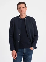 Ombre Men's sports style jacket - navy blue