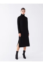 LC Waikiki Women's Turtleneck Straight Long Sleeve Knitwear Dress