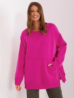 Fuchsia insulated hooded sweatshirt