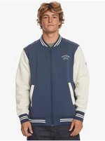 Men's Blue and Cream Quiksilver Bomber Sweatshirt - Men's