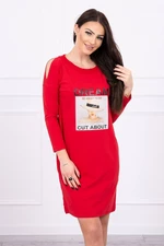 Dress with Dream red print