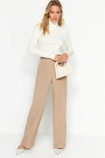 Trendyol Beige Wide Leg Woven Trousers