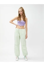 Koton Parachute Pants with Pocket Details, Elastic Waist and Legs.