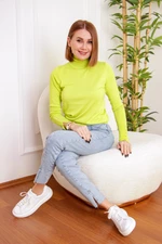 Dilvin 1268 Turtleneck Sleeve Dropped Sweater