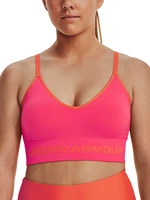 Tmavě růžová dámská sportovní podprsenka Under Armour UA Seamless Low Long Rib -