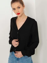 Black V-neck blouse CAMAIEU