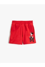 Koton Minnie Mouse Printed Shorts Printed Licensed Cotton