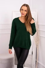 V-neck sweater dark green