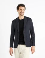 Navy blue men's slim fit blazer Celio Cuseverin