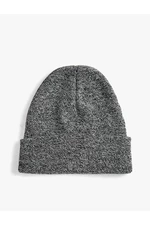 Koton Basic Knit Beanie with Folding Detail with Patches.