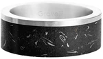 Gravelli Stylový betonový prsten Edge Fragments Edition ocelová/atracitová GJRUFSA002 56 mm