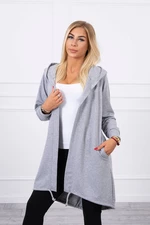 Cardigan with grey print