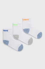 Detské ponožky Skechers (3-pak) biela farba