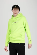 Tommy Jeans Sweatshirt - TJM NEON SMALL LOGO HOODIE neon green
