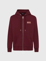 Diesel Sweatshirt - SGIRKHOODZIPLOGO SWEATSHIRT burgundy