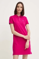 Bavlněné šaty Polo Ralph Lauren růžová barva, mini