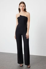 Trendyol Black Collar Detailed Woven Jumpsuit