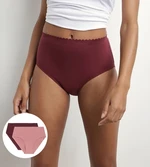 DIM BODY TOUCH HIGHWAIST BRIEF - Dámske nohavičky 2ks - fialová - svetlo ružová