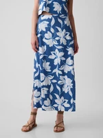 Women's blue linen skirt GAP