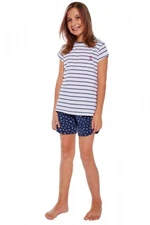 Cornette Kids Girl 245/103 Marine 98/128 Dívčí pyžamo 110-116 Bílo-tmavě modrá