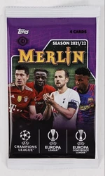 2021-2022 Topps UEFA Champions League Merlin Chrome Hobby Balíček - fotbalové karty