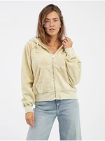 Beige Women's Diesel Zipper Hoodie