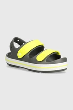 Dětské sandály Crocs Crocband Cruiser Sandal zelená barva