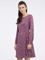 Růžovo-fialové dámské vzorované šaty ORSAY