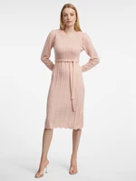 Women's light pink sweater dress with wool blend ORSAY