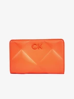 Oranžová dámská peněženka Calvin Klein Re-Lock Quilt Bifold Wallet