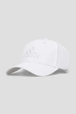 Bavlněná baseballová čepice adidas bílá barva, s aplikací, IR7902