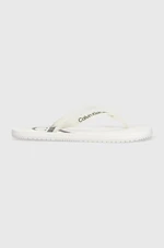 Žabky Calvin Klein Jeans BEACH SANDAL MONOGRAM TPU pánské, bílá barva